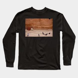 Maroc - Chat et pigeons Long Sleeve T-Shirt
